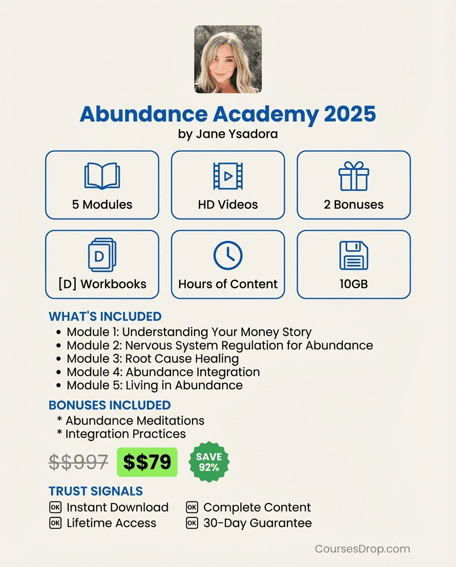 Abundance Academy 2025 infographic