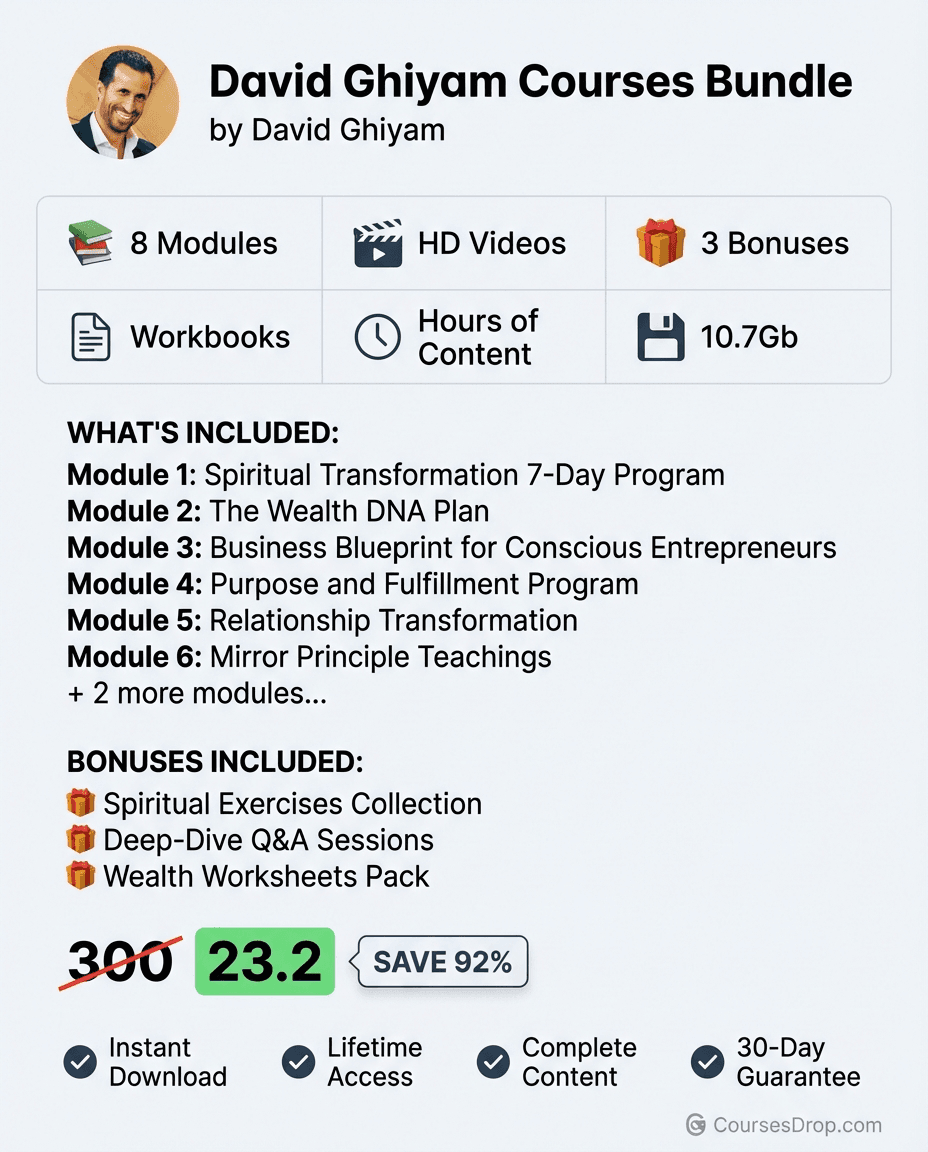 David Ghiyam Courses Bundle infographic