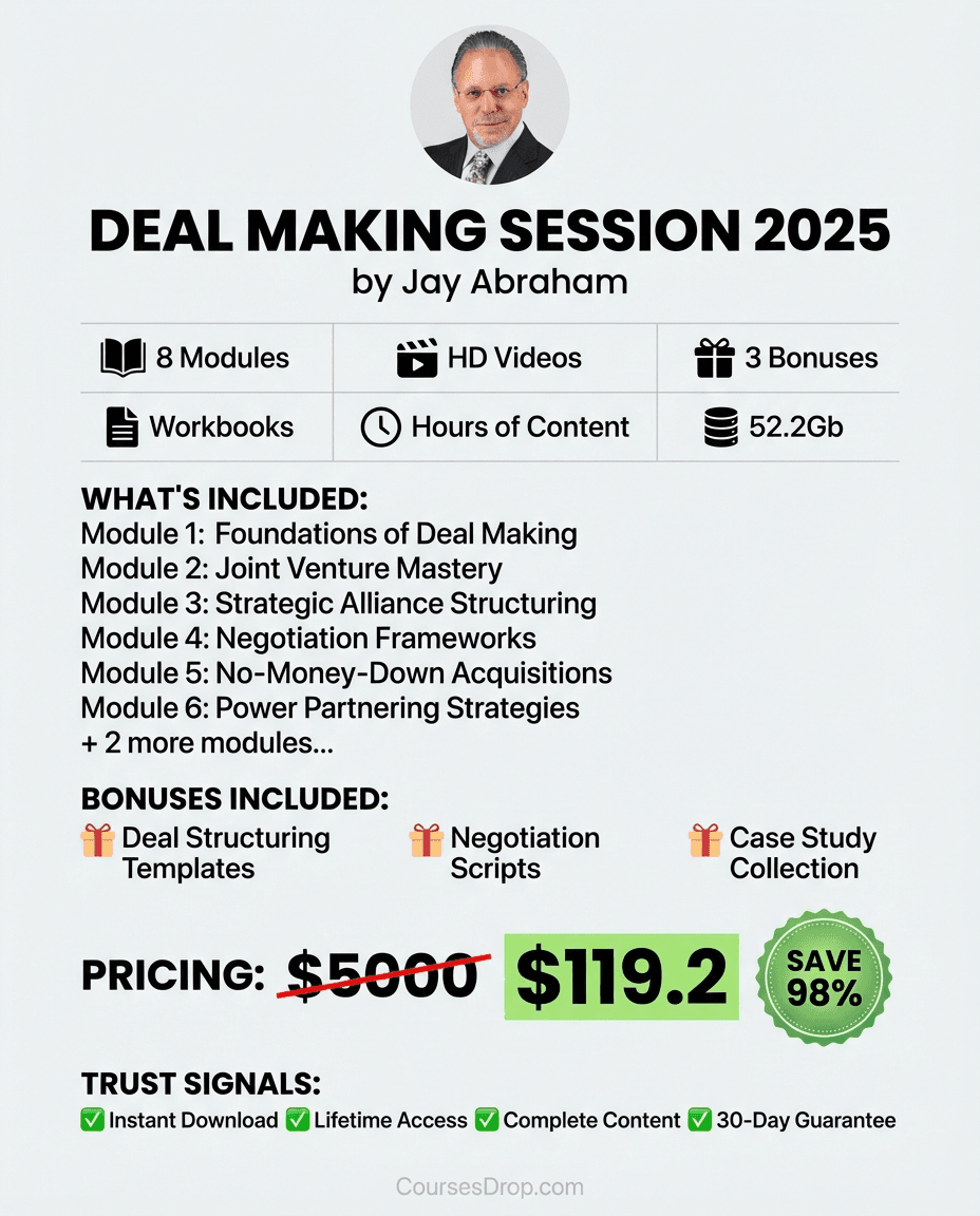 Deal Making Session 2025 infographic